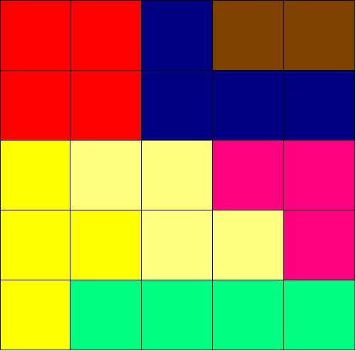 ２５パズルの組み方の例